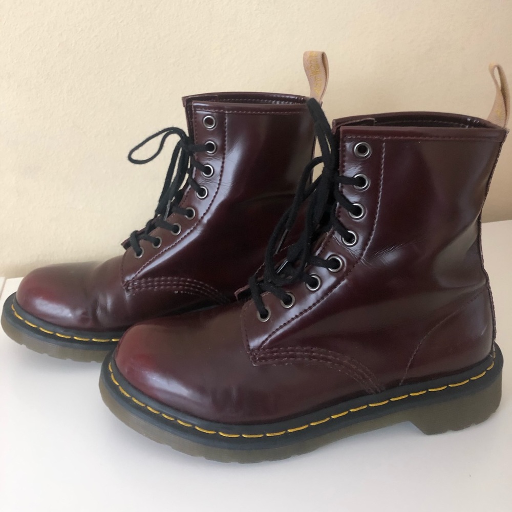 cherry red maroon doc martens